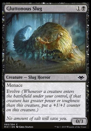 (093/254) Magic The Gathering Modern Horizons Single: Gluttonous Slug Holo Common