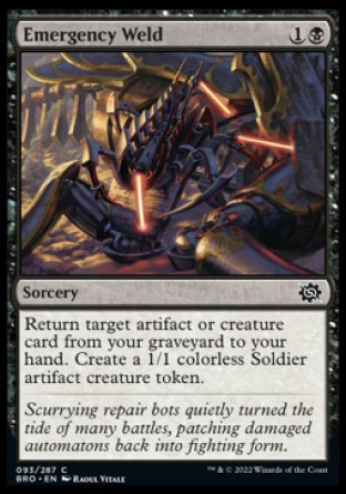 (093) Magic The Gathering The Brothers' War Single: Emergency Weld Holo Common