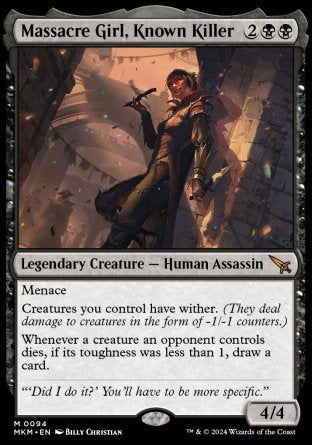 (094) Magic The Gathering Murders at Karlov Manor Single: Massacre Girl, Known Killer Mythic