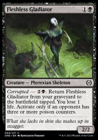 (094) Magic The Gathering Phyrexia: All Will Be One Single: Fleshless Gladiator Holo Common