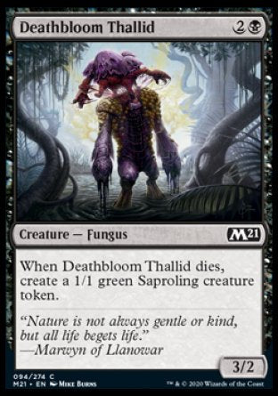 (094) Magic The Gathering Core 2021 Single: Deathbloom Thallid Holo Common