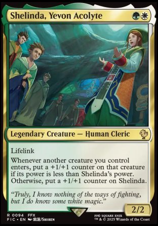 (094) Magic The Gathering Commander: Magic: The Gathering - FINAL FANTASY: Collector's Edition Single: Shelinda, Yevon Acolyte Holo Rare