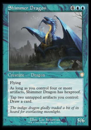 (095) Magic The Gathering Commander: The Brothers' War Single: Shimmer Dragon Rare