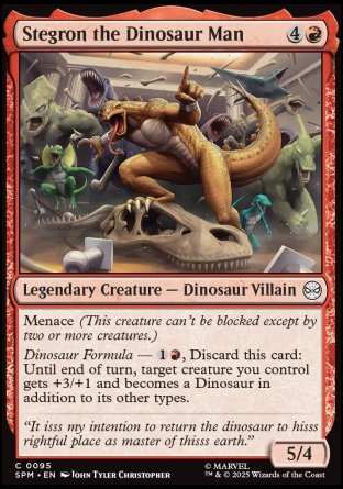 (095) Magic The Gathering Magic: The Gathering | Marvel's Spider-Man Single: Stegron the Dinosaur Man Holo Common