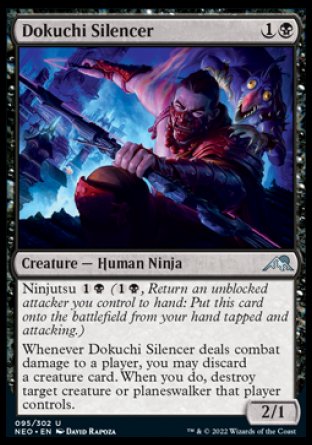 (095) Magic The Gathering Kamigawa: Neon Dynasty Single: Dokuchi Silencer Holo Uncommon