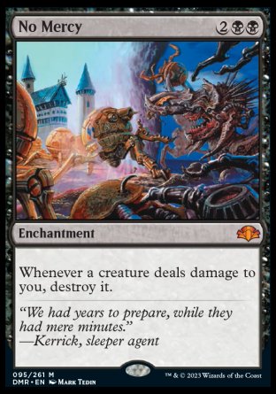 (095) Magic The Gathering Dominaria Remastered Single: No Mercy Holo Mythic