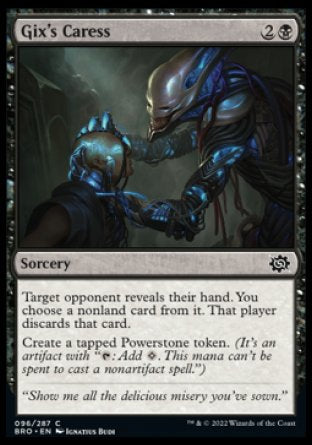 (096) Magic The Gathering The Brothers' War Single: Gix's Caress Holo Common