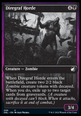 (096) Magic The Gathering Innistrad: Double Feature Single: Diregraf Horde Holo Common