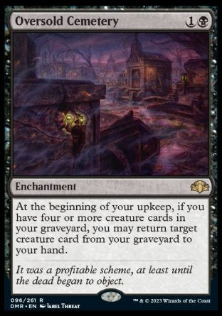 (096) Magic The Gathering Dominaria Remastered Single: Oversold Cemetery Holo Rare