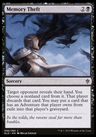 (096/269) Magic The Gathering Throne of Eldraine Single: Memory Theft Holo Common