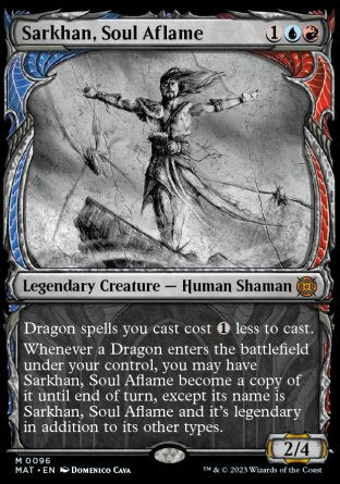 (096) Magic The Gathering March of the Machine: The Aftermath: Extras Single: Sarkhan, Soul Aflame (V.1) Holo Mythic