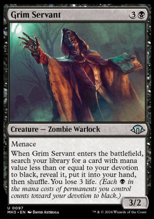 (097) Magic The Gathering Modern Horizons 3 Single: Grim Servant Uncommon