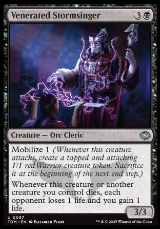 (097) Magic The Gathering Tarkir: Dragonstorm Single: Venerated Stormsinger Holo Uncommon