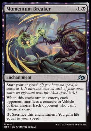 (097) Magic The Gathering Aetherdrift Single: Momentum Breaker Holo Uncommon