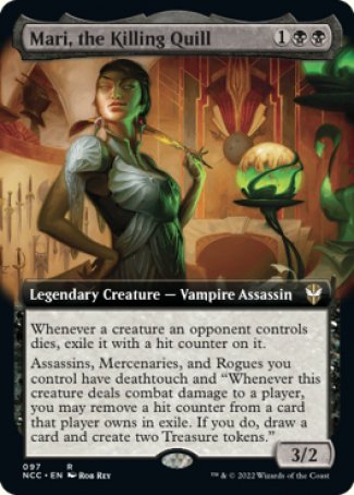 (097) Magic The Gathering Commander: Streets of New Capenna: Extras Single: Mari, the Killing Quill Holo Rare