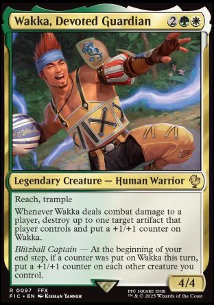 (097) Magic The Gathering Commander: Magic: The Gathering - FINAL FANTASY: Collector's Edition Single: Wakka, Devoted Guardian Holo Rare