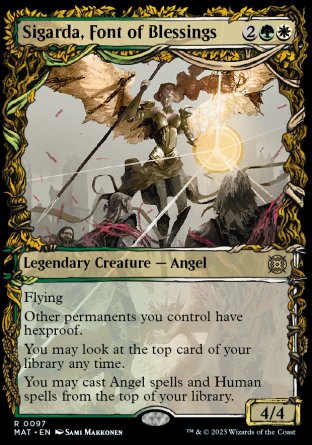 (097) Magic The Gathering March of the Machine: The Aftermath: Extras Single: Sigarda, Font of Blessings (V.1) Rare