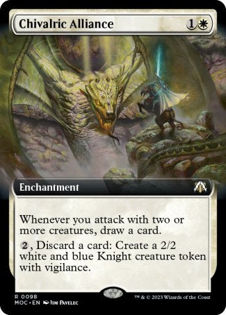 (098) Magic The Gathering Commander: March of the Machine: Extras Single: Chivalric Alliance Rare