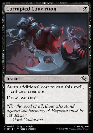 (098) Magic The Gathering March of the Machine Single: Corrupted Conviction Holo Common