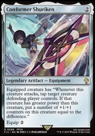 (098) Magic The Gathering Commander: Magic: The Gathering - FINAL FANTASY: Collector's Edition Single: Conformer Shuriken Holo Rare