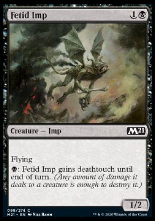 (098) Magic The Gathering Core 2021 Single: Fetid Imp Holo Common