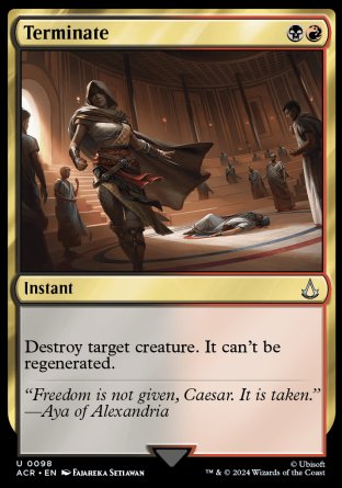 (098) Magic The Gathering Universes Beyond: Assassin's Creed Single: Terminate Uncommon