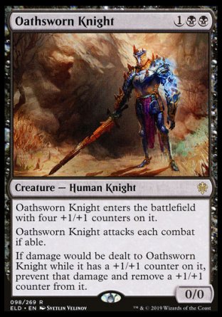 (098/269) Magic The Gathering Throne of Eldraine Single: Oathsworn Knight Holo Rare