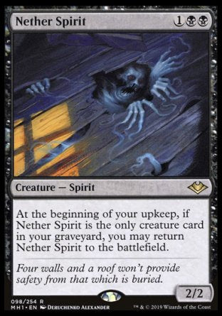 (098/254) Magic The Gathering Modern Horizons Single: Nether Spirit Rare