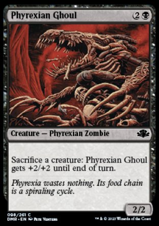 (098) Magic The Gathering Dominaria Remastered Single: Phyrexian Ghoul Common