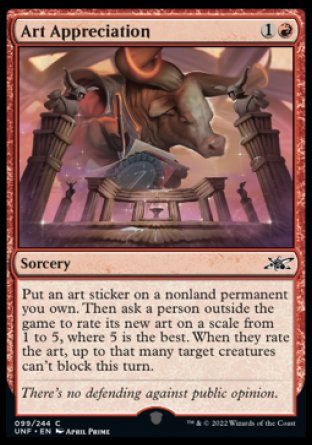 (099) Magic The Gathering Unfinity Single: Art Appreciation Holo Common