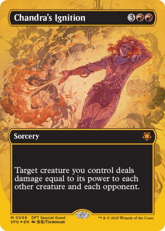 (099) Magic The Gathering Special Guests Single: Chandra's Ignition (Gold) Holo Mythic