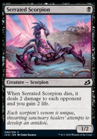 (099/274) Magic The Gathering Ikoria: Lair of Behemoths Single: Serrated Scorpion Holo Common