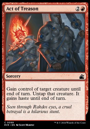 (099) Magic The Gathering Ravnica Remastered Single: Act of Treason Holo Common