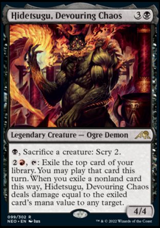 (099) Magic The Gathering Kamigawa: Neon Dynasty Single: Hidetsugu, Devouring Chaos Rare