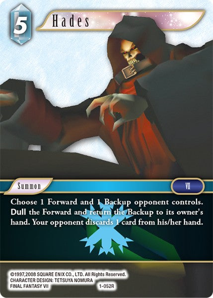 (052) Final Fantasy TCG Opus I Single: Hades (1-052) Rare