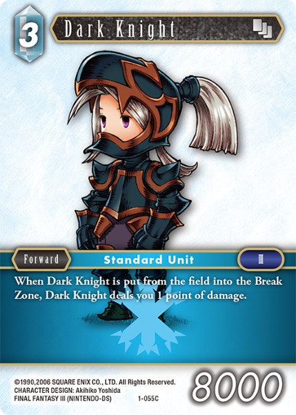 (055) Final Fantasy TCG Opus I Single: Dark Knight (1-055) Holo Common