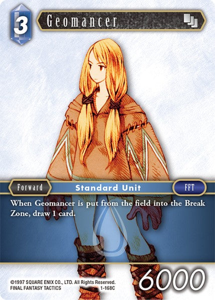 (168) Final Fantasy TCG Opus I Single: Geomancer (1-168) Common