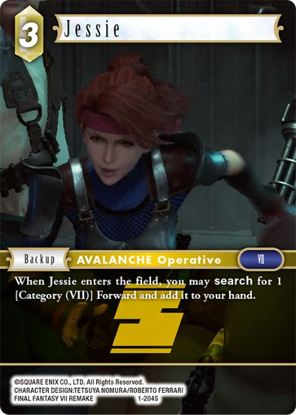 (204) Final Fantasy TCG Opus I Single: Jessie (1-204) Holo Starter