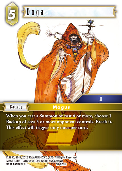 (078) Final Fantasy TCG Opus X: Ancient Champions Single: Doga (10-078) Holo Hero