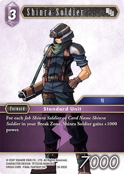 (093) Final Fantasy TCG Opus X: Ancient Champions Single: Shinra Soldier (10-093) Holo Common