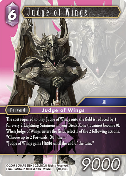 (094) Final Fantasy TCG Opus X: Ancient Champions Single: Judge of Wings (10-094) Rare