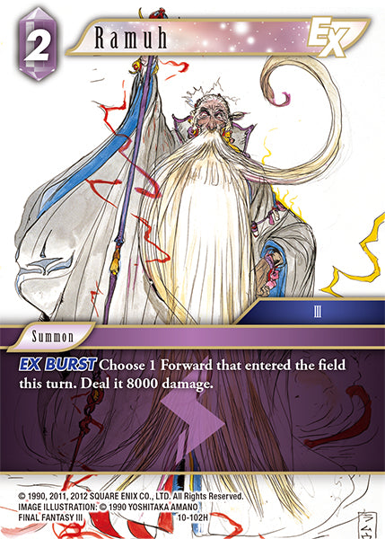 (102) Final Fantasy TCG Opus X: Ancient Champions Single: Ramuh (10-102) Holo Hero