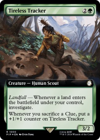 (1000) Magic The Gathering Universes Beyond: Fallout: Extras Single: Tireless Tracker (V.3) Rare