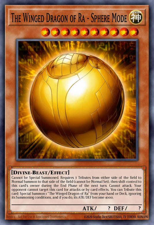(007) YuGiOh TCG RA01: 25th Anniversary Rarity Collection Single: The Winged Dragon of Ra - Sphere Mode (V.7 - Ultimate Rare)  Ultimate Rare