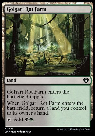 (1001) Magic The Gathering Commander Masters: Extras Single: Golgari Rot Farm Common