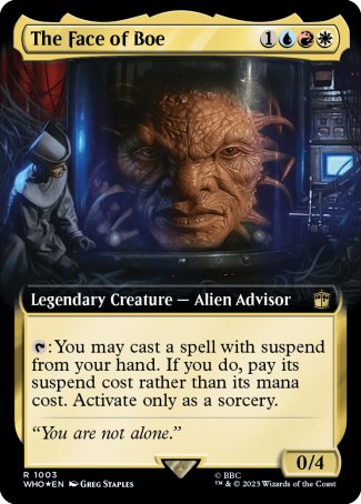 (1003) Magic The Gathering Universes Beyond: Doctor Who: Extras Single: The Face of Boe (V.3) Holo Rare