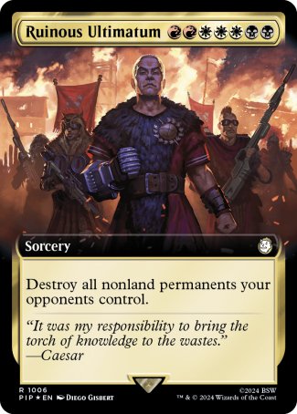 (1006) Magic The Gathering Universes Beyond: Fallout: Extras Single: Ruinous Ultimatum (V.3) Rare