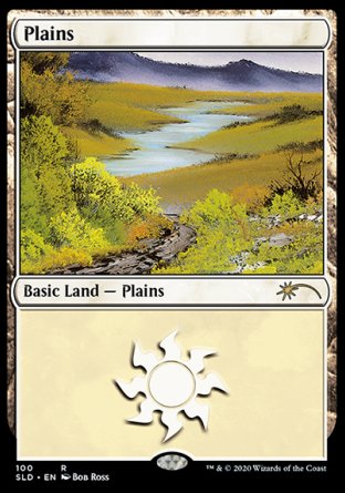 (100) Magic The Gathering Secret Lair Drop Series Single: Plains (V.2) Holo Land