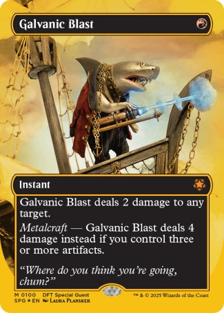 (100) Magic The Gathering Special Guests Single: Galvanic Blast (Gold) Holo Mythic