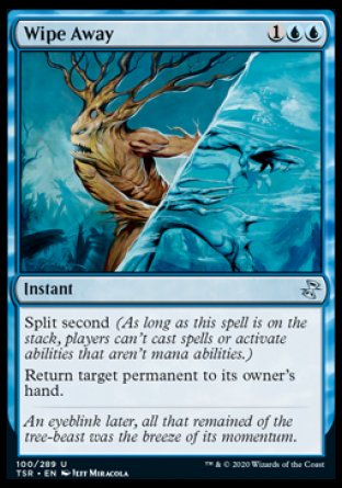 (100/289) Magic The Gathering Time Spiral Remastered Single: Wipe Away Holo Uncommon